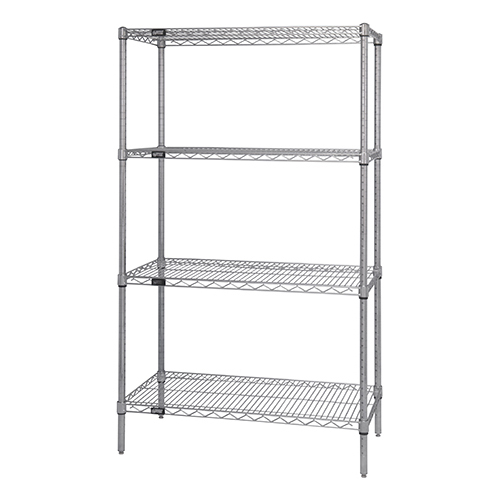 Quantum Storage Systems Chrome Wire Shelving Unit - Quantum Storage ...