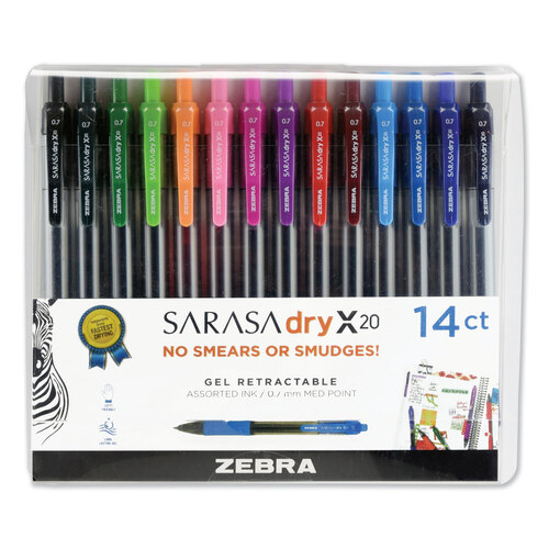 Sarasa Zebra® Sarasa® Dry Gel X20 Retractable Pen - Zebra 46824 ST - Betty  Mills