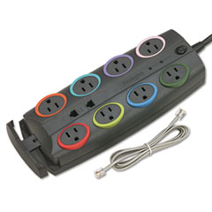 KMW62691 - Kensington® SmartSockets® Color-Coded Eight-Outlet Adapter Model Surge Protector