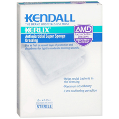 IND686665-CS - Cardinal Health - Kerlix AMD Antimicrobial Island Dressing Super Sponge 6 x 6-3/4 Square, 600/CS
