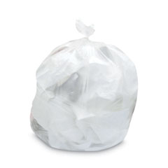 Heritage Bag Mineral-Reinforced High-Density Waste Can Liners, 33 gal, 0.87 mil, 33 x 46, Natural, 25 Bags/Roll, 10 Rolls/Carton