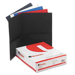 UNV56613 - Universal® Two-Pocket Portfolios with Leatherette Covers
