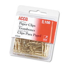 ACC72533 - ACCO Gold Tone Paper Clips