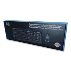 ADEWKB1320CB - Adesso WKB-1320CB Antimicrobial Wireless Desktop Keyboard and Mouse