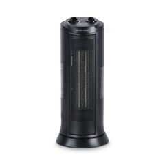 Alera Mini Tower Ceramic Heater, 1,500 W, 7.37 x 7.37 x 17.37, Black