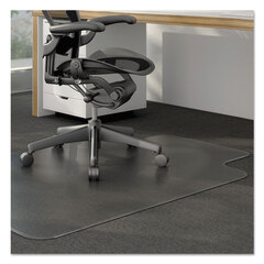 Universal Cleated Chair Mat for Low and Medium Pile Carpet, 45w x 53l, Clear