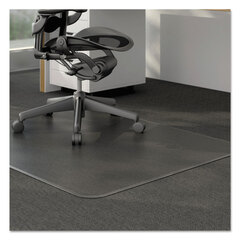 Universal Cleated Chair Mat for Low and Medium Pile Carpet, 46w x 60l, Clear