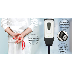 ALP430-L-S - Alpine - Automatic Hands-Free Gel Hand Sanitizer & Soap Dispenser with Floor Stand