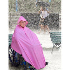ADI960-01-PNK - Alpine - AdirMed Wheelchair Plastic Rain Ponchos, Pink