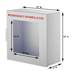 ADI999-01 - Alpine - AdirMed The AdirMed Non-Alarmed Â Steel Cabinet for Defibrillators