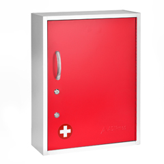 ADI999-06-RED - Alpine - AdirMed Medicine Cabinet w/ Pull-Out Shelf & Document Pocket, Red
