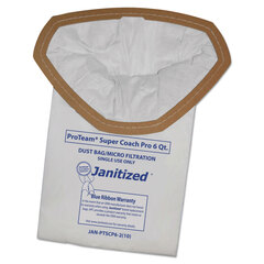 APC Filtration Vacuum Filter Bags Designed to Fit ProTeam Super Coach Pro 6/GoFree Pro, 100/Carton