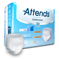 MON738816CS - Attends - Advanced® Heavy Absorbency Protective Underwear, Large, 72/CS