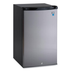 Avanti 4.4 Cu.Ft. Auto-Defrost Refrigerator, 19.25 x 22 x 33, Black with Stainless Steel Door