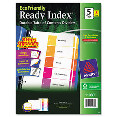 AVE11080 - Avery® EcoFriendly Ready Index® Table of Contents Dividers