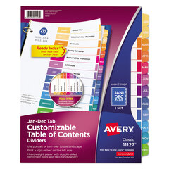 AVE11127 - Avery® Ready Index® Contemporary Multicolor Table of Contents Dividers