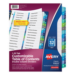 AVE11322 - Avery® Ready Index® Double-Column Table of Contents Dividers