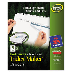 AVE11580 - Avery® EcoFriendly Index Maker® Label Dividers, Clear