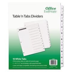 AVE11670 - Avery® Office Essentials™ Table N Tabs™ Dividers