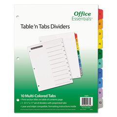 AVE11671 - Avery® Office Essentials™ Table N Tabs™ Dividers