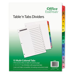 AVE11675 - Avery® Office Essentials™ Table N Tabs™ Dividers