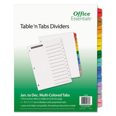 AVE11679 - Avery® Office Essentials™ Table N Tabs™ Dividers