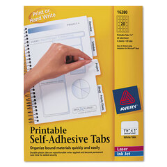 AVE16280 - Avery® Printable Repositionable Plastic Tabs