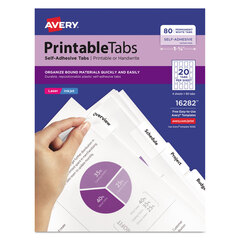 AVE16282 - Avery® Printable Repositionable Plastic Tabs