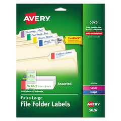 AVE5026 - Avery® Extra Large File Folder Labels with TrueBlock™ Technology