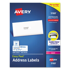 AVE5160 - Avery® Easy Peel® White Address Labels w/ Sure Feed Technology