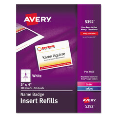 AVE5392 - Avery® Name Badge Insert Refills