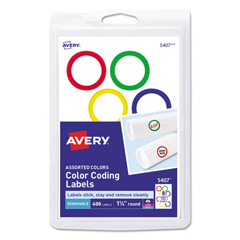 AVE5407 - Avery® Print or Write Removable Color-Coding Labels