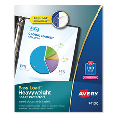 AVE74100 - Avery® Heavyweight and Super Heavyweight Easy Load Diamond Clear Sheet Protector
