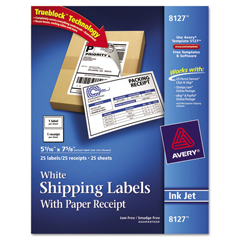 AVE8127 - Avery® Shipping Labels with Paper Receipt