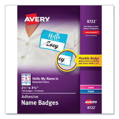 AVE8722 - Avery® Flexible Adhesive Name Badge Labels