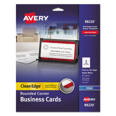 AVE88220 - Avery® 2-Side Printable Clean Edge® Rounded Corner Business Cards
