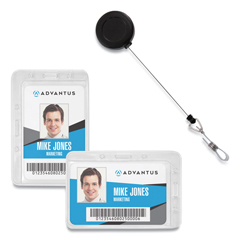 AVT76096 - Advantus Antimicrobial ID & Security Badge and Reel Combo Pack