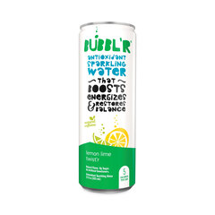Bubbl'r Antioxidant Sparkling Water, Lemon Lime Twist'r, 12 oz Can, 12 Cans/Carton