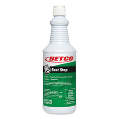 Betco Rest Stop Non-Acid Bowl and Restroom Cleaner, Floral Fresh Scent, 32 oz Bottle, 12/Carton