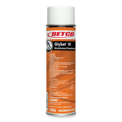Betco Glybet III Disinfectant, Citrus Bouquet Scent, 15.5 oz Aerosol Spray, 12/Carton