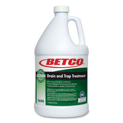 Betco BioActive Solutions Drain and Trap Treatment, Ocean Scent, 1 gal Bottle, 4/Carton