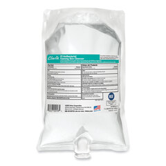 Betco E2 Antibacterial Foaming Skin Cleanser, Fragrance Free, 1,000 mL Refill Bag, 6/Carton