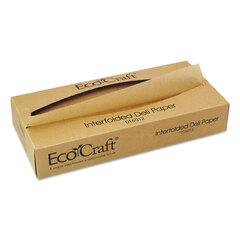 Packaging Dynamics EcoCraft Interfolded Soy Wax Deli Sheets, 12 x 10.75, 500/Box, 12 Boxes/Carton