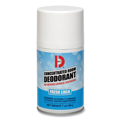 Big D Industries Metered Concentrated Room Deodorant, Fresh Linen Scent, 7 oz Aerosol Spray, 12/Box