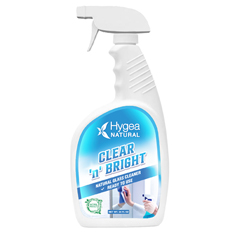 BGGHN-4055 - Hygea Natural - Clear n Bright - Natural Glass Cleaner, Ready to Use, 1 Gallon