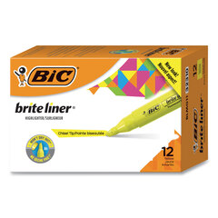 BICBLMG11YW - BIC® Brite Liner® Chisel Highlighters