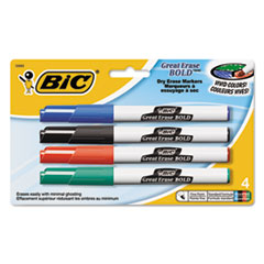BICDECFP41ASST - BIC® Great Erase® Bold Pocket-Style Dry Erase Marker