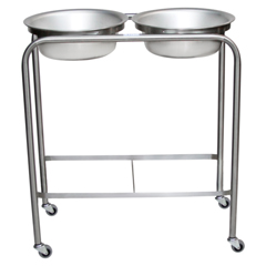 BLI0727808000 - Blickman Industries - Double Basin Solution Stand with Shelf