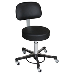 BLI1041206025 - Blickman Industries - Foot Operated Exam Stool w/ backrest