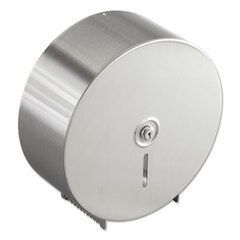 Bobrick Jumbo Toilet Tissue Dispenser, 10.66 x 4.5 x 10.63, Silver
